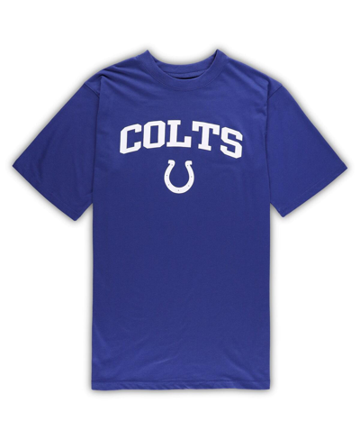 Concepts Sport Men's  Royal, Heather Gray Indianapolis Colts Big And Tall T-shirt And Pants Sleep Set In Royal,heather Gray