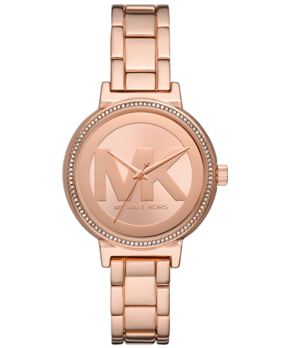 Shop Michael Kors Women's Sofie Three-hand Rose Gold-tone Stainless Steel Watch 36mm