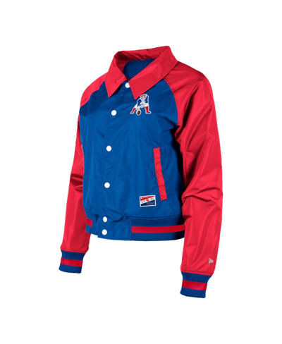 New Era Royal New England Patriots Coaches Raglan Full-snap Jacket In Royal