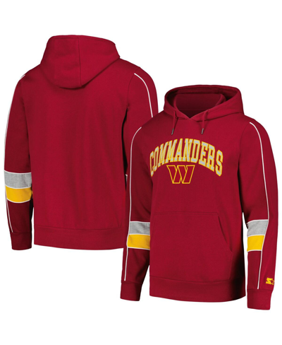 Starter Burgundy Washington Commanders Captain Pullover Hoodie In Burgundy