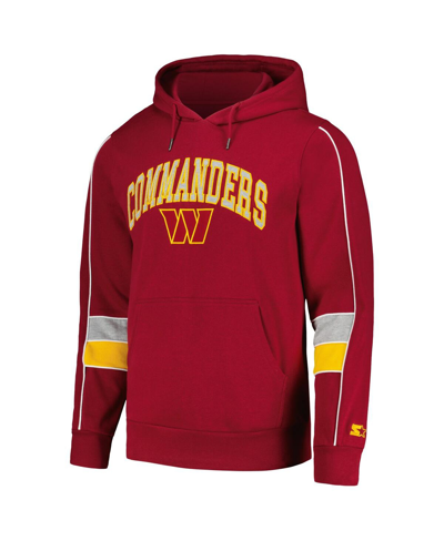 Starter Burgundy Washington Commanders Captain Pullover Hoodie In Burgundy