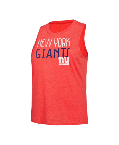 Concepts Sport Women's  Royal, Red Distressed New York Giants Muscle Tank Top And Pants Lounge Set In Royal,red