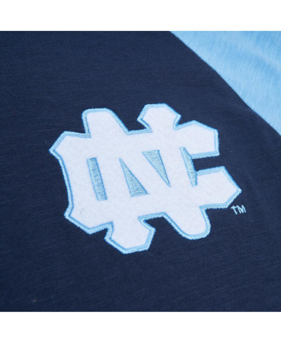 Shop Mitchell & Ness Men's  Navy North Carolina Tar Heels Legendary Slub Raglan Long Sleeve T-shirt