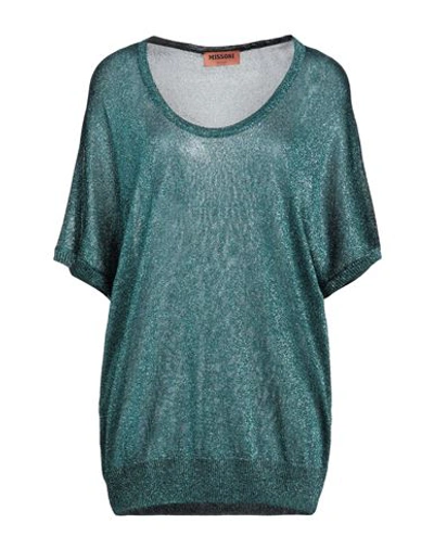 Shop Missoni Woman Sweater Deep Jade Size 8 Viscose, Cupro, Polyester In Green