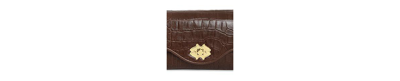 Radley London Heirloom Place Faux Croc Medium Leather Flapover Crossbody Bag In Walnut