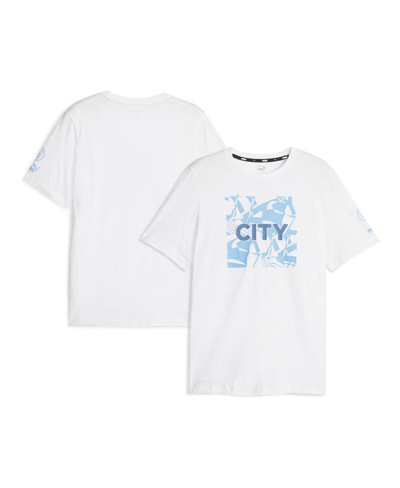 Shop Puma Men's  White Manchester City Ftblcore Graphic T-shirt