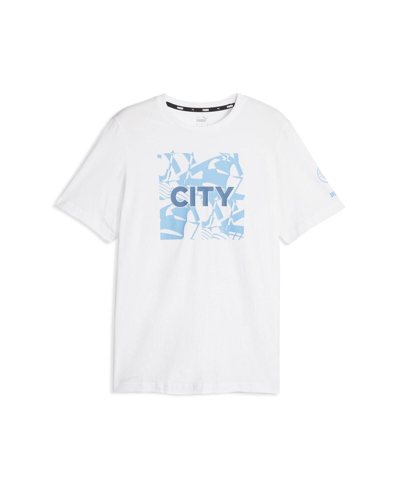 Shop Puma Men's  White Manchester City Ftblcore Graphic T-shirt