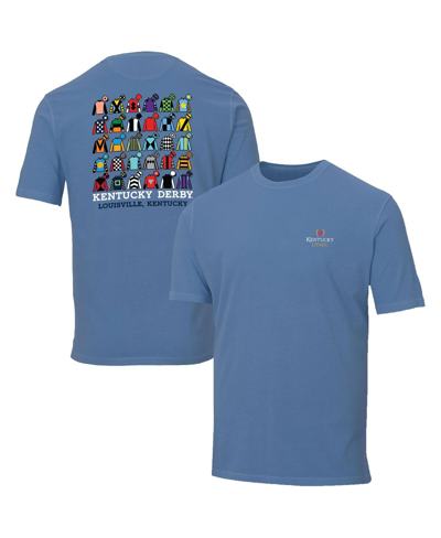 Shop Ahead Men's  Blue Kentucky Derby 150 Jockey Lineup T-shirt