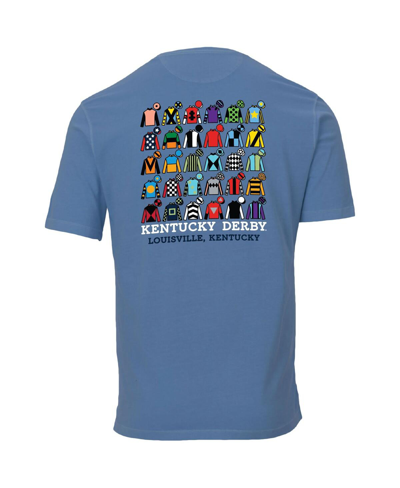 Shop Ahead Men's  Blue Kentucky Derby 150 Jockey Lineup T-shirt