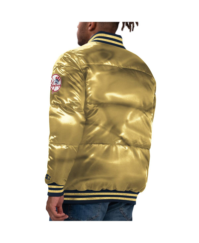 Starter Gold New York Yankees 2023 Subway Series Bronx Bomber Full-snap Jacket In Gold