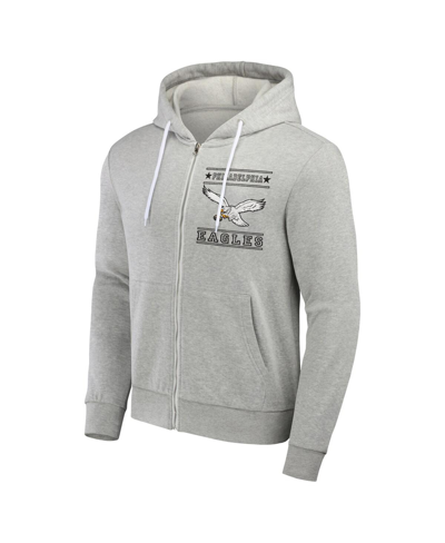 Shop Fanatics Men's Nfl X Darius Rucker Collection By  Gray Philadelphia Eagles Domestic Full-zip Hoodie