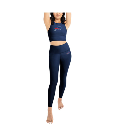 Kadi Brand Women's Navy Buffalo Bills Leggings And Midi Bra Set In Navy