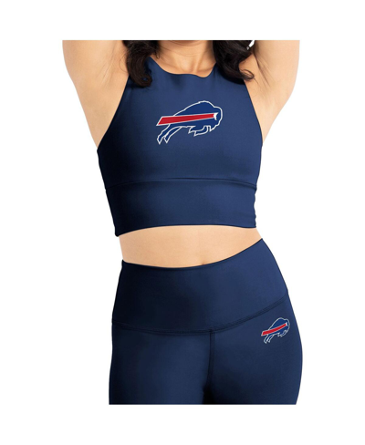 Kadi Brand Women's Navy Buffalo Bills Leggings And Midi Bra Set In Navy