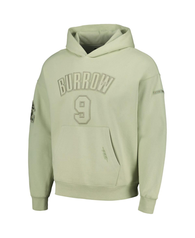 Pro Standard Men's  Joe Burrow Light Green Cincinnati Bengals Player Name And Number Pullover Hoodie In Light Green