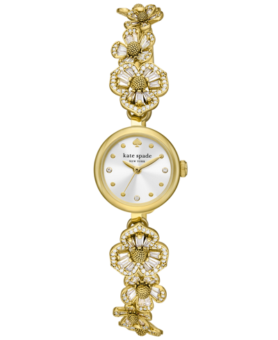 Shop Kate Spade Women's Monroe Three Hand Gold-tone Stainless Steel Watch 20mm