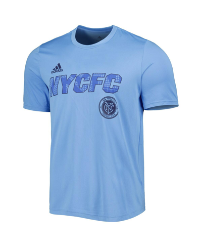 Shop Adidas Originals Men's Adidas Light Blue New York City Fc Team Jersey Hook Aeroready T-shirt