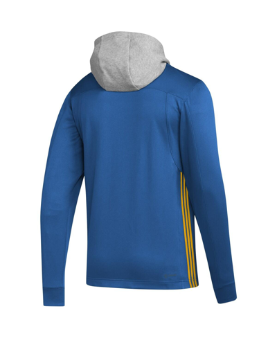 Shop Adidas Originals Men's Adidas Blue St. Louis Blues Refresh Skate Lace Aeroready Pullover Hoodie