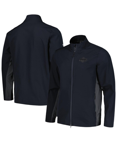 Levelwear Black Los Angeles Lakers Harrington Full-zip Jacket In Black