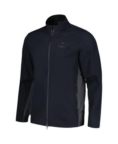 Levelwear Black Los Angeles Lakers Harrington Full-zip Jacket In Black