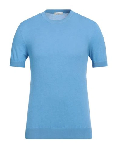 Paolo Pecora Man Sweater Azure Size Xxl Cotton In Blue