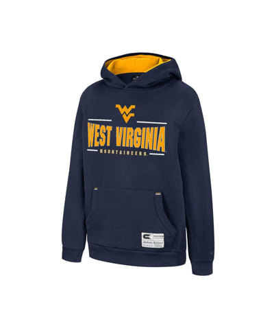 Shop Colosseum Big Boys  Navy West Virginia Mountaineers Lead Guitarists Pullover Hoodie