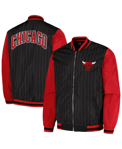 Shop Jh Design Men's  Black Chicago Bulls Full-zip Bomber Jacket