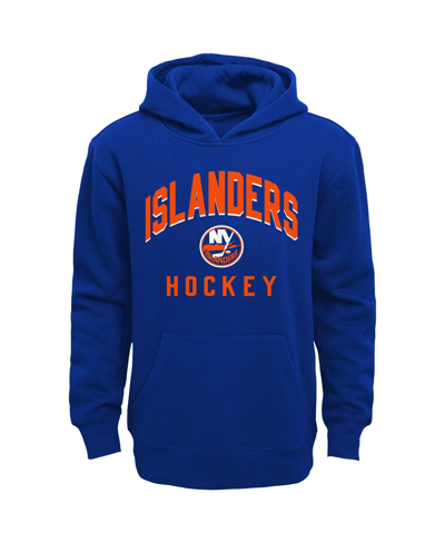 Shop Outerstuff Toddler Boys And Girls Blue, Heather Gray New York Islanders Play By Play Pullover Hoodie And Pants  In Blue,heather Gray