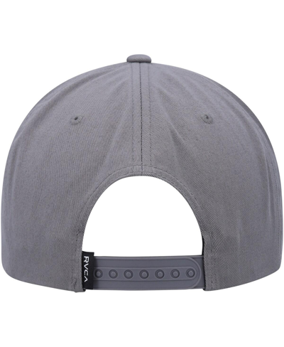 Shop Rvca Men's  Gray Standard Issue Snapback Hat