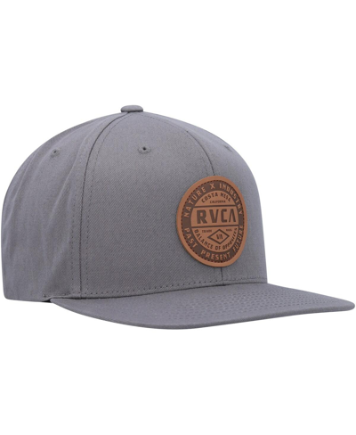Shop Rvca Men's  Gray Standard Issue Snapback Hat