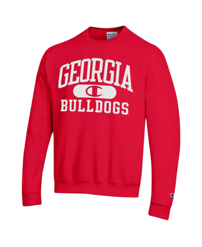 Shop Champion Men's  Red Georgia Bulldogs Arch Pill Sweatshirt