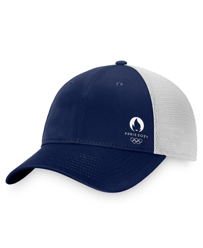 Shop Fanatics Men's  Navy Paris 2024 Summer Olympics Trucker Adjustable Hat