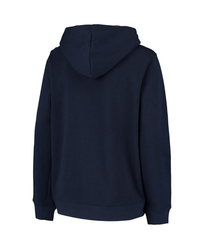 Colosseum Youth Navy West Virginia Mountaineers Applique Arch & Logo Full-zip Hoodie In Navy