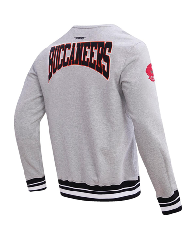 Pro Standard Men's  Heather Gray Tampa Bay Buccaneers Crest Emblem Pullover Sweatshirt In Heather Gray