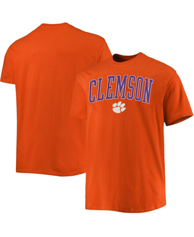 Shop Champion Men's  Orange Clemson Tigers Big And Tall Arch Over Wordmark T-shirt