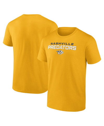 Shop Fanatics Men's  Gold Nashville Predators Barnburner T-shirt