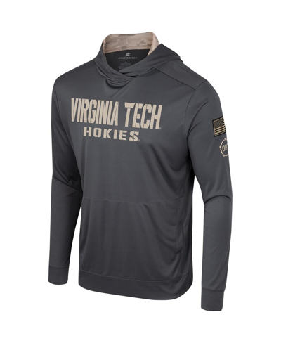 Shop Colosseum Men's  Charcoal Virginia Tech Hokies Oht Military-inspired Appreciation Long Sleeve Hoodie