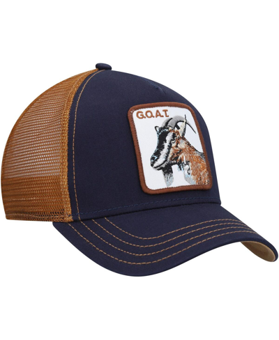 Shop Goorin Bros Men's . Navy, Brown Goat Beard Trucker Adjustable Hat In Navy,brown
