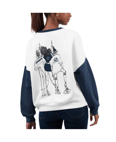 Shop G-iii 4her By Carl Banks Women's  White Dallas Cowboys A-game Pullover Sweatshirt