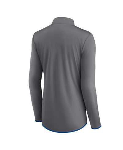 Fanatics Branded  Gray Florida Gators Corner Quarter-zip Top In Gray