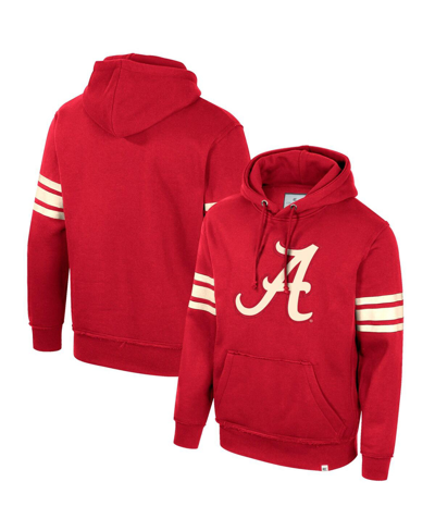 Colosseum Crimson Alabama Crimson Tide Saluting Pullover Hoodie In Crimson