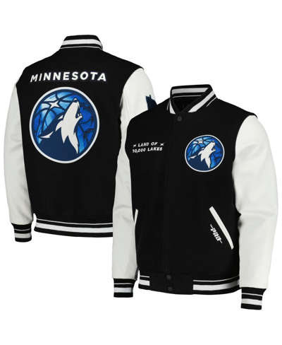 Shop Pro Standard Men's  Black Minnesota Timberwolves 2023/24 City Edition Varsity Jacket
