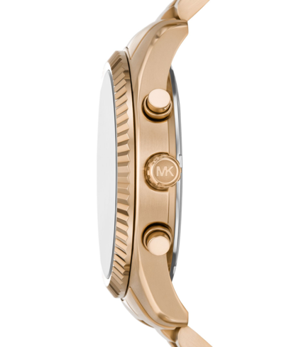 Shop Michael Kors Men's Lexington Chronograph Beige Gold-tone Stainless Steel Watch 44mm