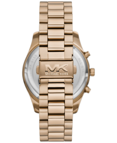 Shop Michael Kors Men's Lexington Chronograph Beige Gold-tone Stainless Steel Watch 44mm