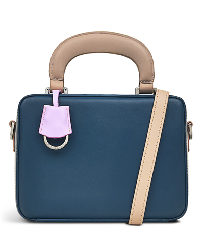 Shop Radley London The Sky's The Limit Small Leather Zip Around Crossbody Bag In Deepsea