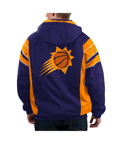 Starter Purple Phoenix Suns Home Team Hoodie Half-zip Jacket In Purple