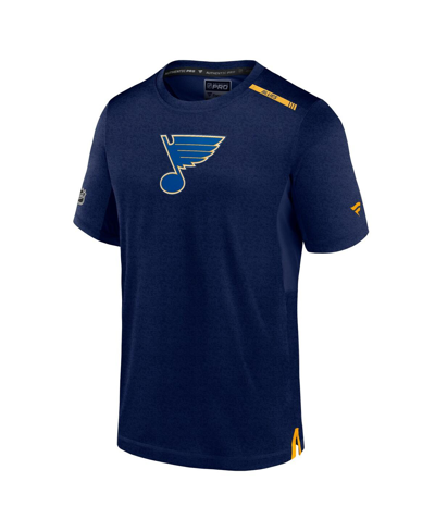 Shop Fanatics Men's  Navy St. Louis Blues Authentic Pro Performance T-shirt