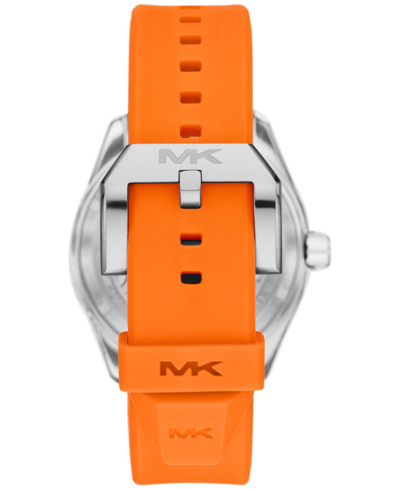 Shop Michael Kors Men's Maritime Three-hand Orange Silicone Watch 42mm