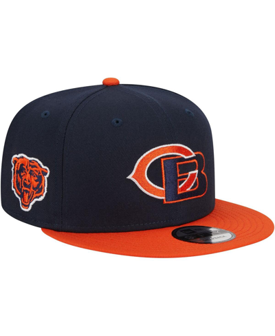 Shop New Era Men's  Navy, Orange Chicago Bears City Originals 9fifty Snapback Hat In Navy,orange