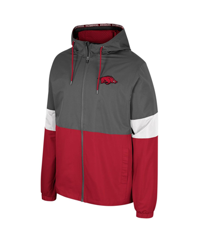 Colosseum Charcoal Arkansas Razorbacks Miles Full-zip Jacket In Charcoal