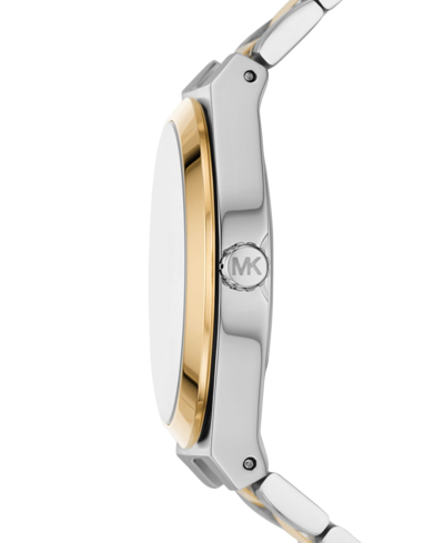 Shop Michael Kors Women's Lennox Three-hand Two-tone Stainless Steel Watch 37mm